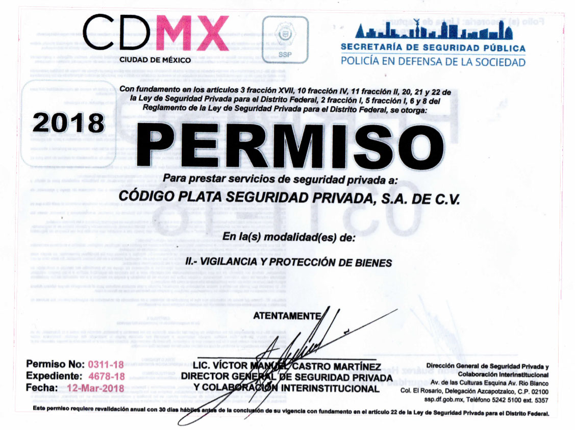 Permiso. CDMX